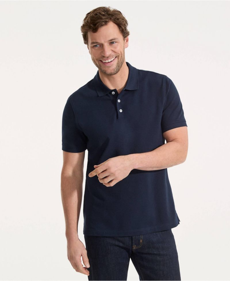Men's Short Sleeve Performance Mesh Pique Polo