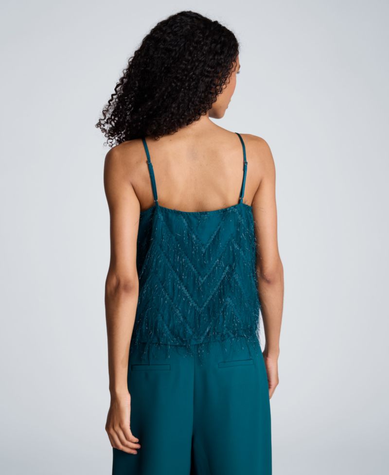 Women's Textured Chevron Crop Camisole