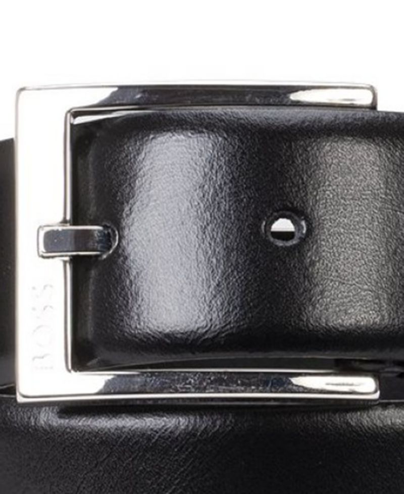 35MM Men's Silver-Tone Buckle Belt