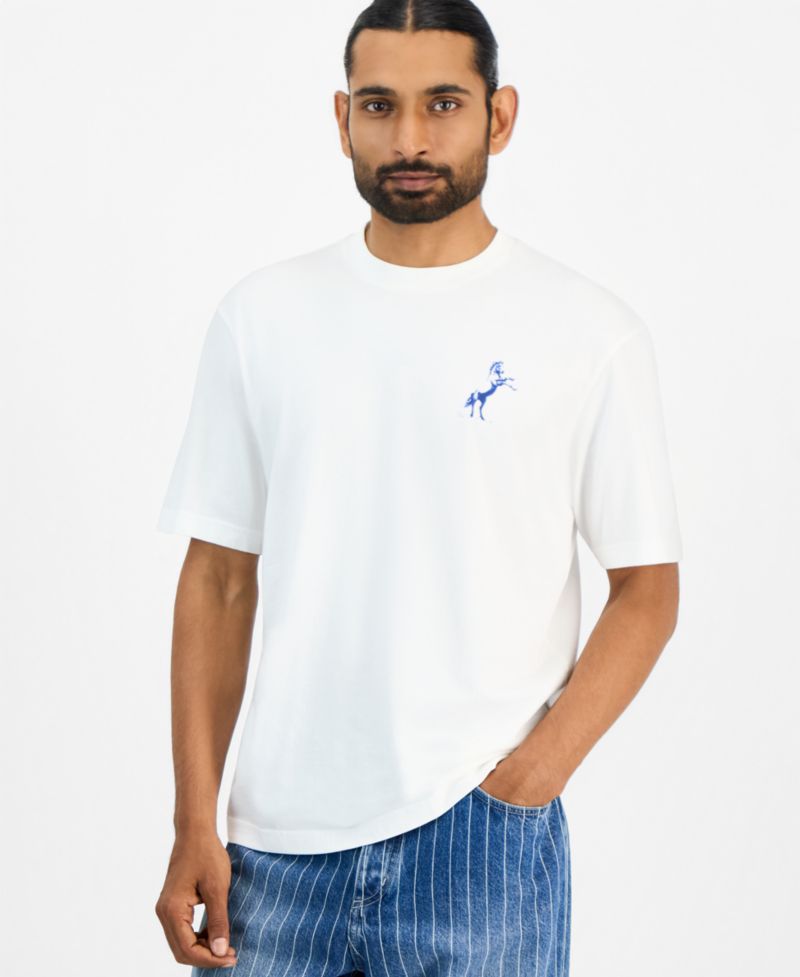 HUGO by Men's Noxwash Graphic Crewneck T-Shirt