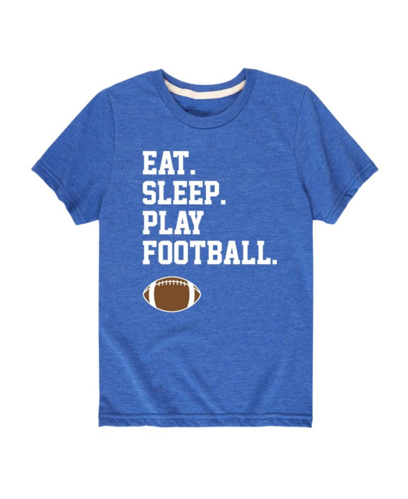 Big Boys Eat Sleep Play Football Graphic Tee