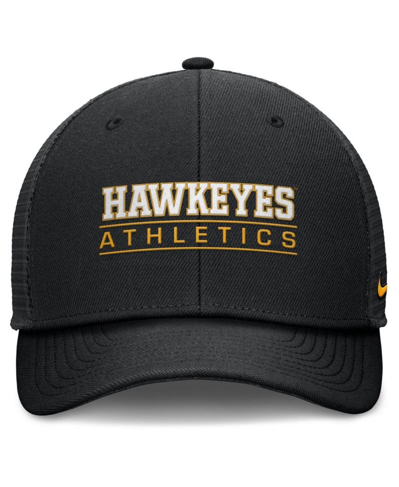 Men's Black Iowa Hawkeyes Rise Adjustable Hat