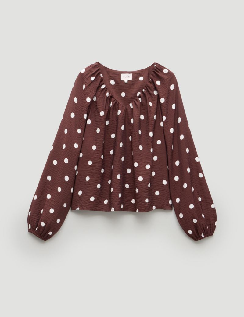 Women's Printed Airflow V Neck Blouse