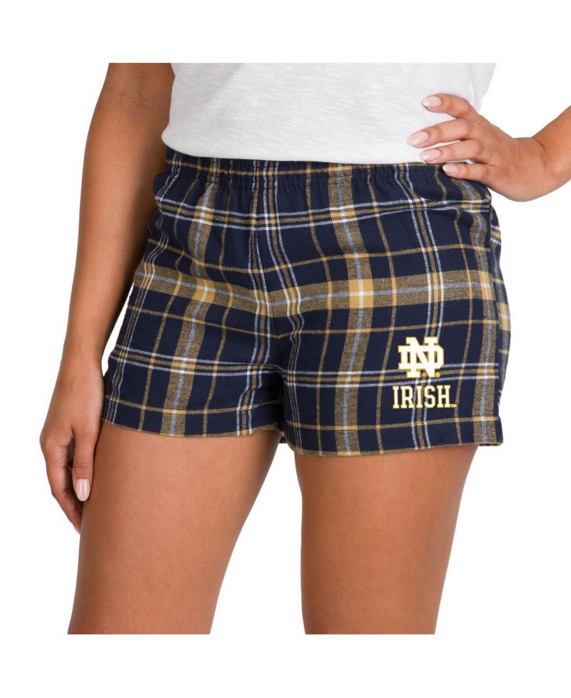 Women's Navy/Gold Notre Dame Fighting Irish Ultimate Flannel Shorts
