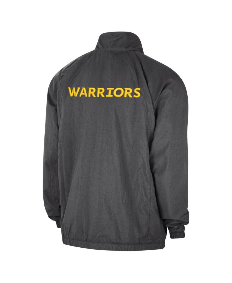 Men's Gray Golden State Warriors Courtside Statement Edition Jumpman Jam Full-Zip Jacket