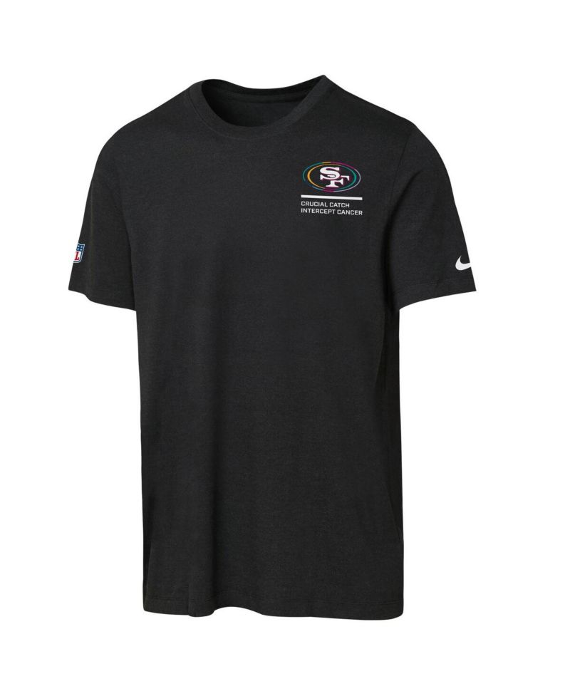 Big Boys and Girls Black San Francisco 49ers 2025 NFL Crucial Catch Tri-Blend Dri-FIT T-Shirt