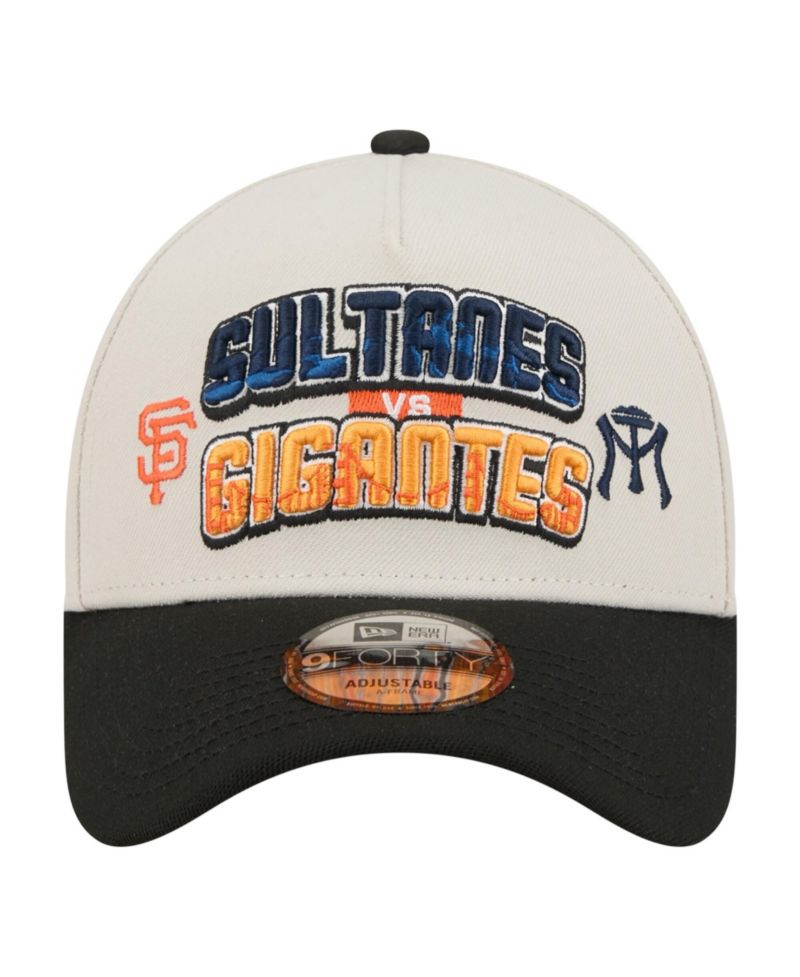 Men's Beige San Francisco Giants vs. Monterrey Sultanes 2026 Matchup 9FORTY A-Frame Adjustable Hat
