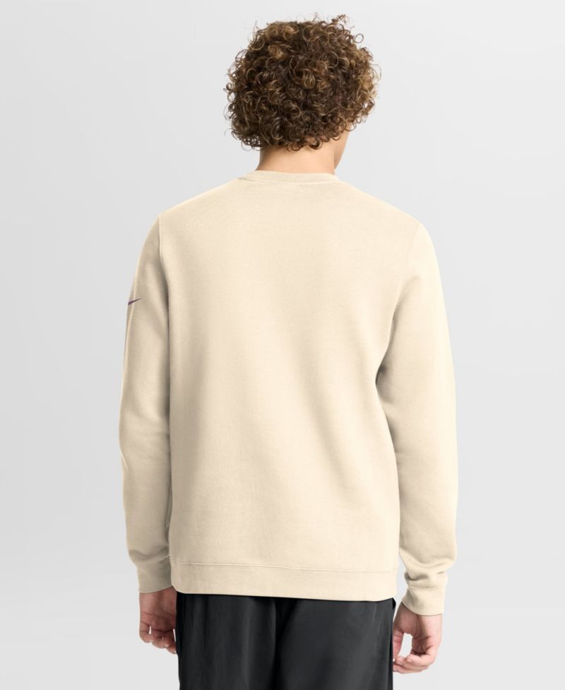 Men's Minnesota Vikings Club Crewneck Brushed-back Fleece Sweatshirt