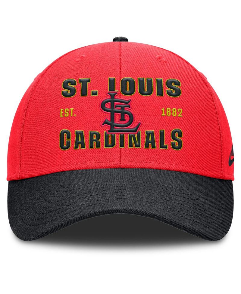 Men's Crimson/Black St. Louis Cardinals Neon 90s Rise Adjustable Hat