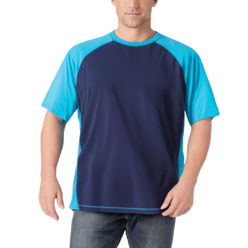 Big & Tall Raglan Short Sleeve Swim Shirt