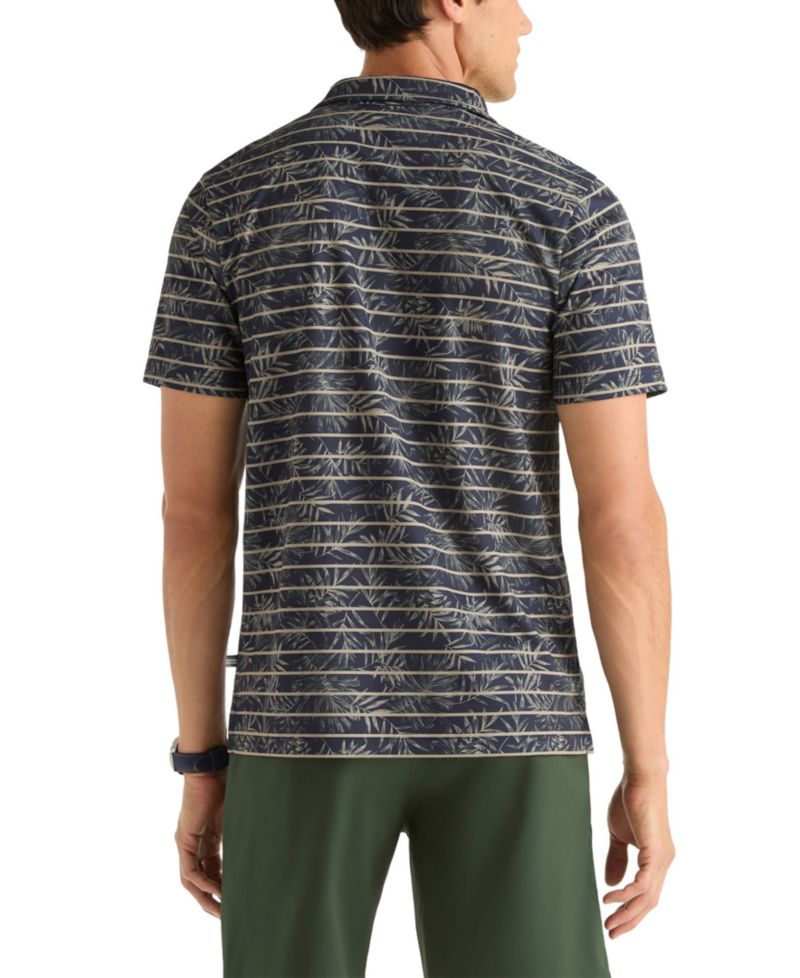 Men's Leaf Stripe Classic-Fit Golf Polo Shirt