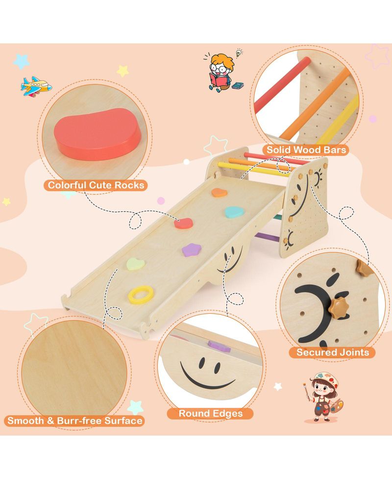 Six-Activity Climbing Triangle with Seesaw, 6-Piece Set