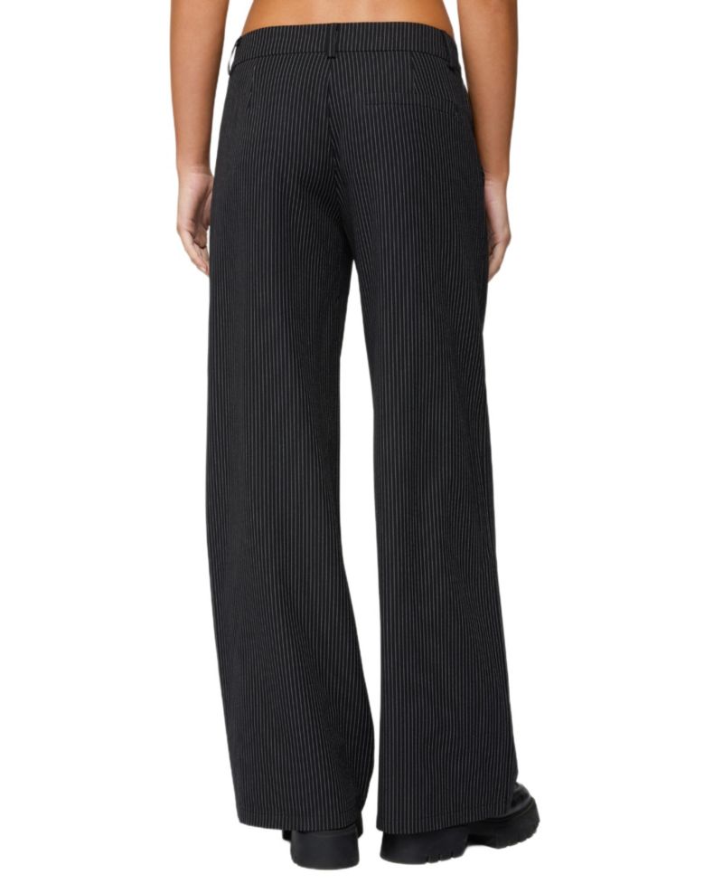 Women's Pinstripe Tailored Straight Leg Pants