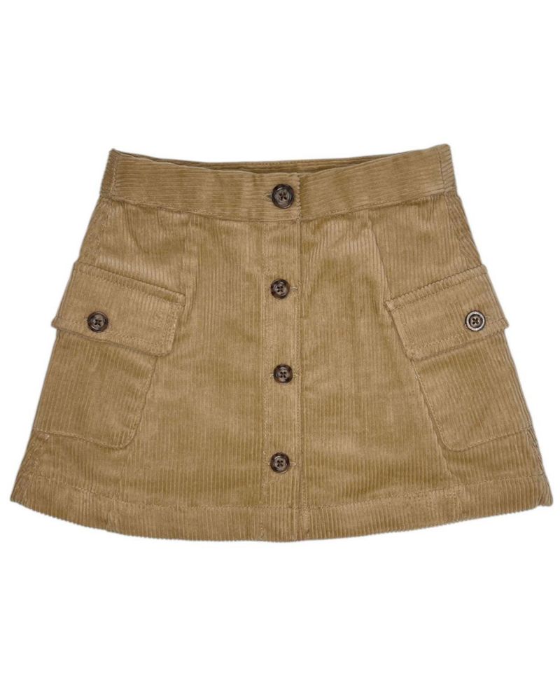 Little and Big ( 6 to 12 ) Corduroy Button Front Skirt