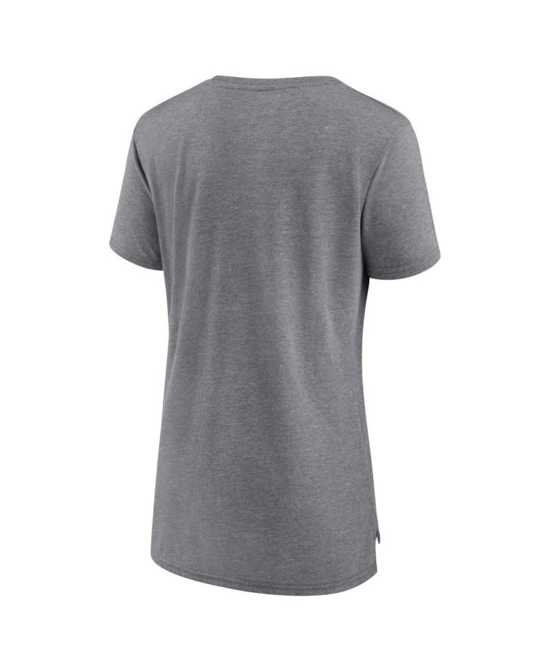 Women's Heathered Gray Brooklyn Nets True Classics Tri-Blend T-shirt