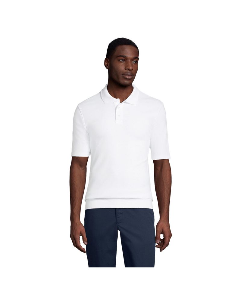 Men's Short Sleeve Banded Bottom Polo Shirt
