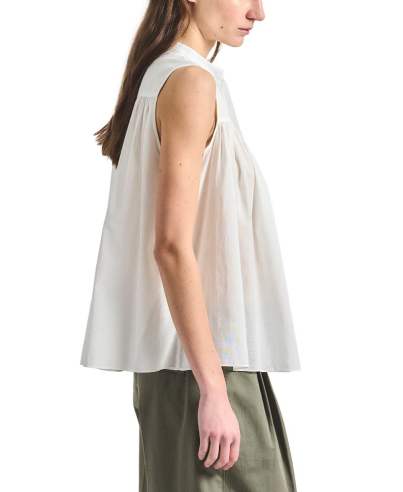 Women's Chase Sheer Cotton Lawn Sleeveless Yoked Top