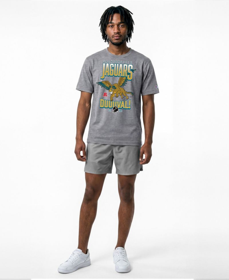 Men's Gray Jacksonville Jaguars Disney X Champion All Star T-Shirt