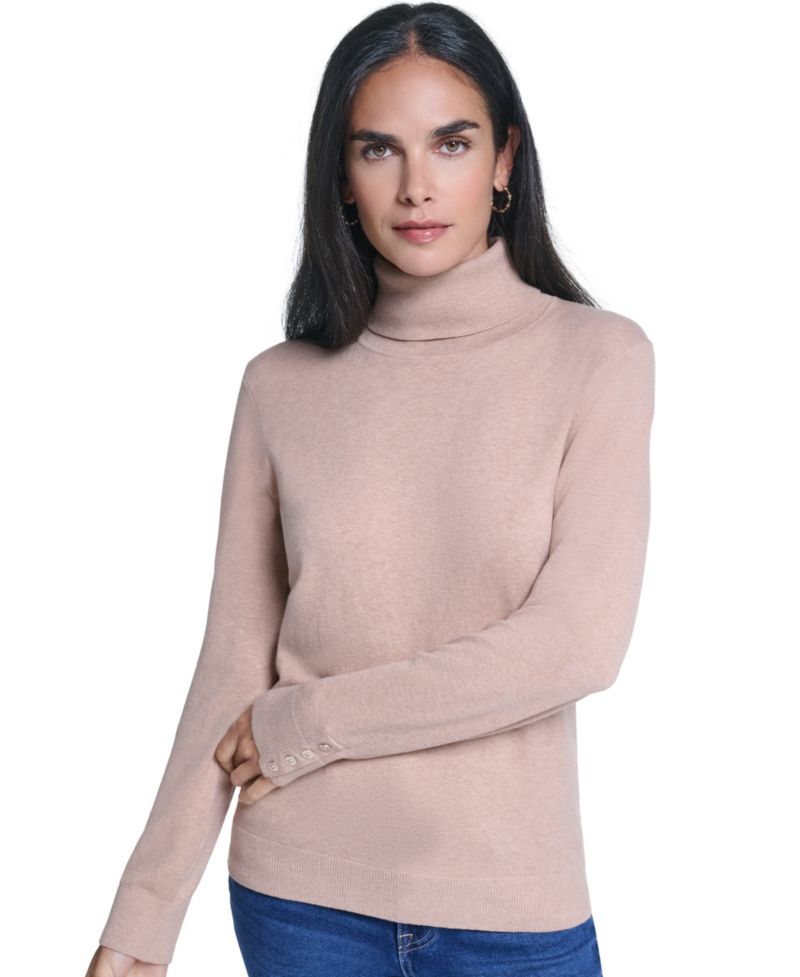 Women's Solid Long-Sleeve Turtleneck Sweater
