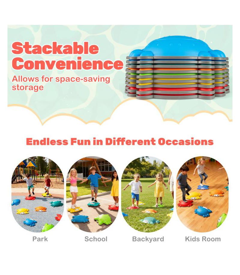 9-Piece Balance Non-Slip Stepping Stones