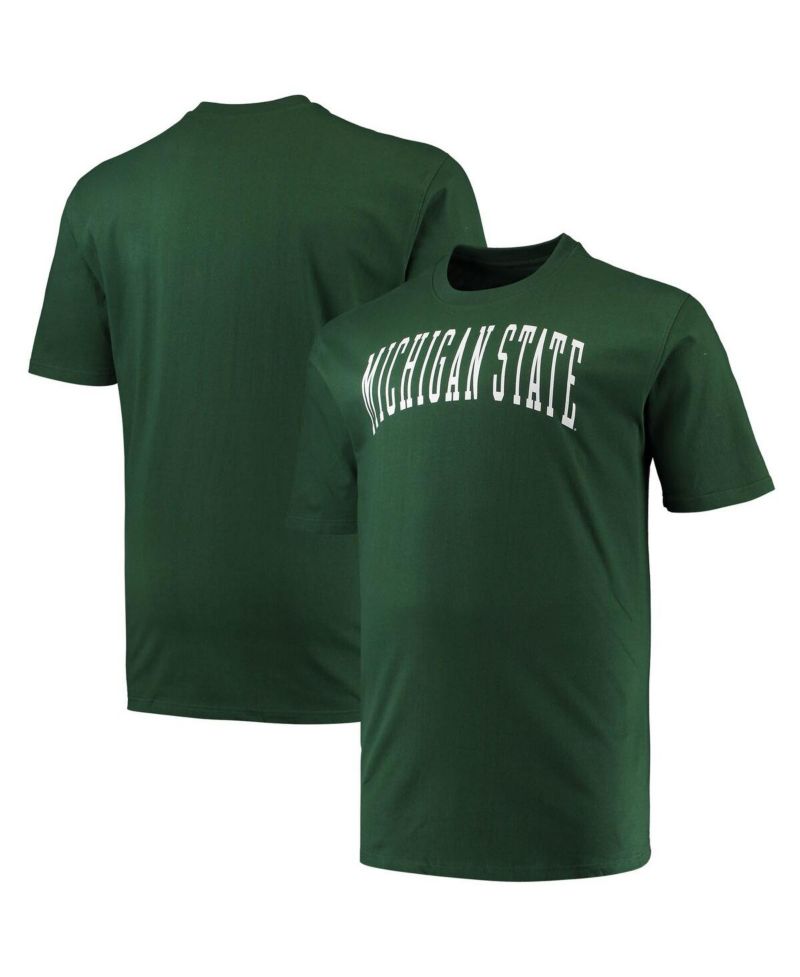 Men's Green Michigan State Spartans Big & Tall Arch Team Logo T-Shirt