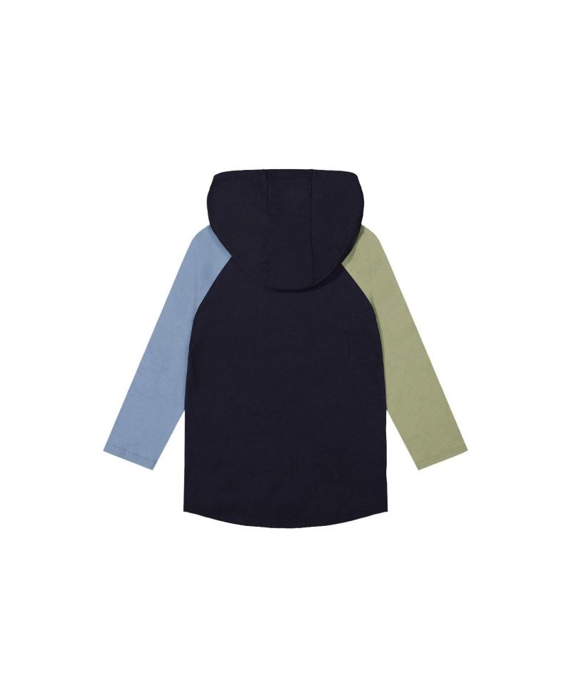 Little Boys 6- 12 Raglan Hooded T-Shirt