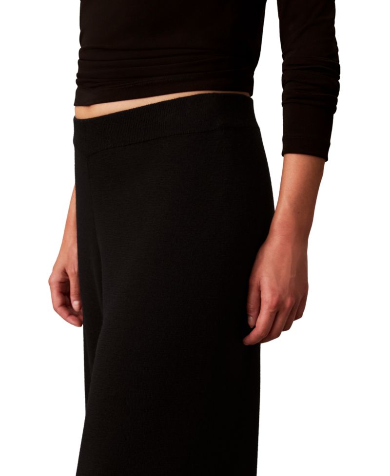 Women's Pull-On High-Rise Wide-Leg Sweater Pants