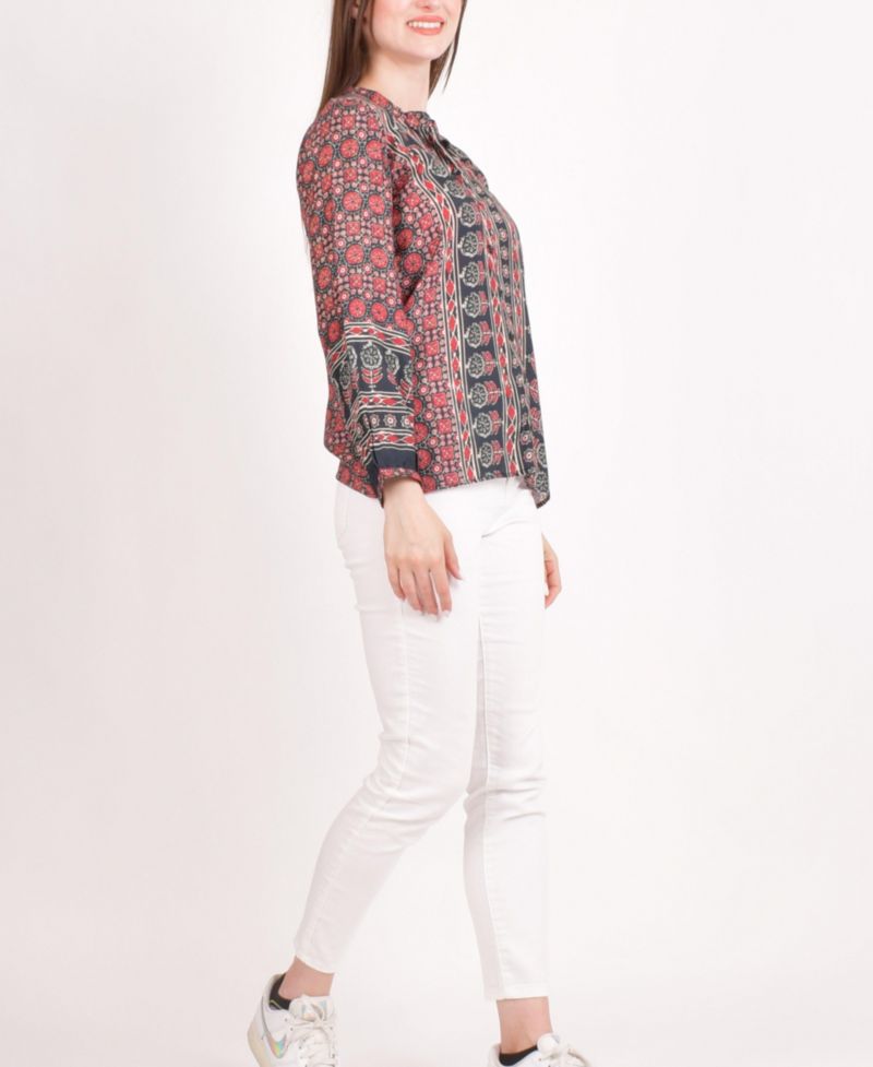 Women's Muslin Silk Button-Up Top