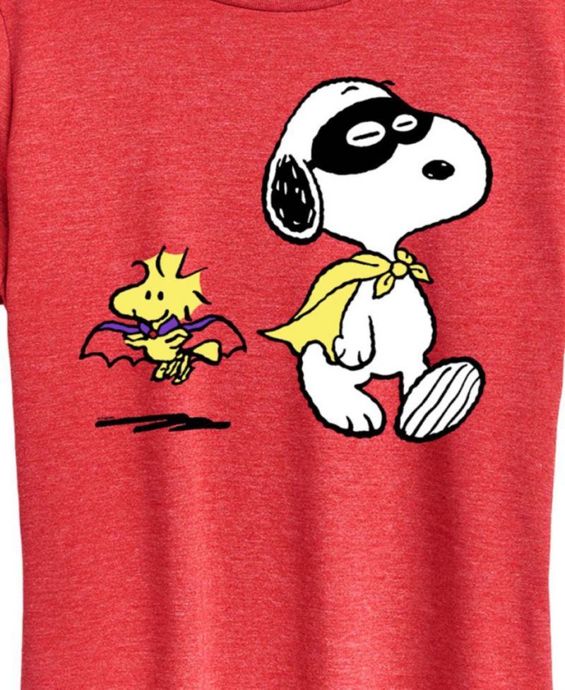 Snoopy and Woodstock Halloween Costume Women's Short Sleeve Graphic T-shirts