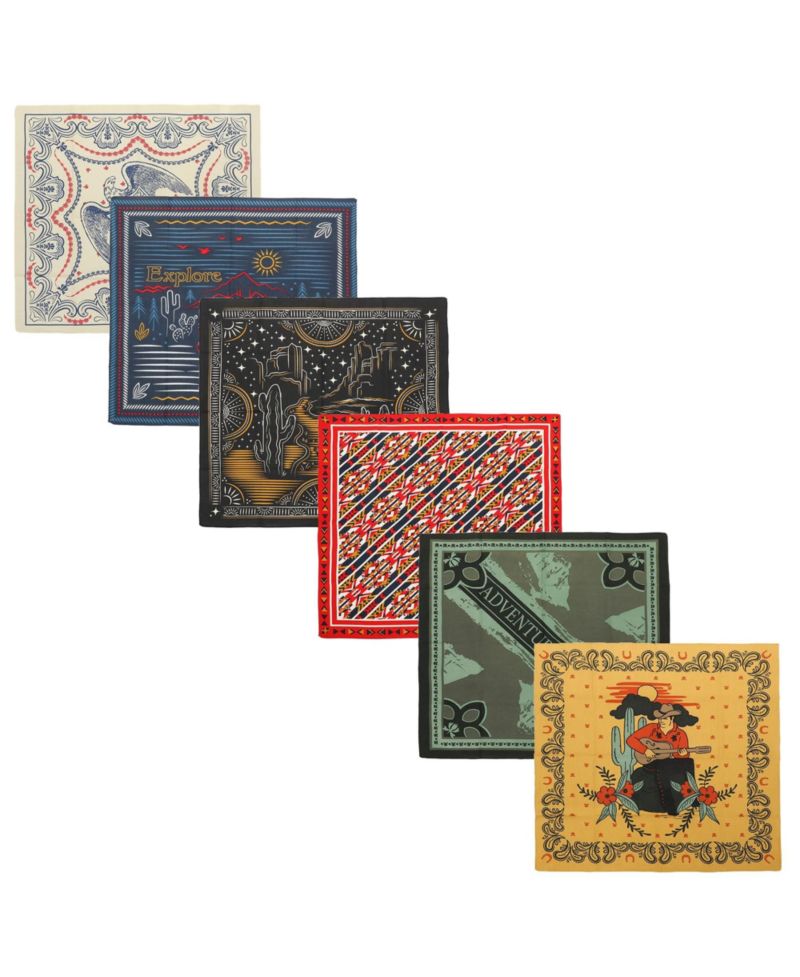 Lightweight Americana 22"x22" 6-Pack Bandana Set