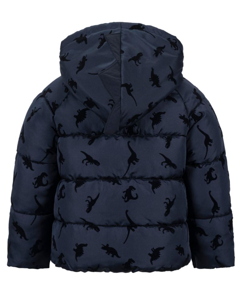 Baby Boys' Dinosaur Flocked Fleece-Lined Puffer Jacket