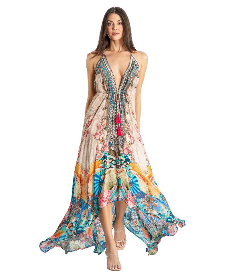 Women's Maxi Halterneck Dress