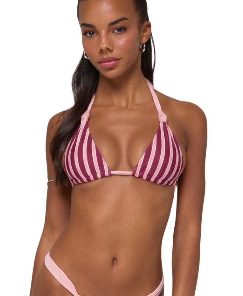 Women's Esmer Knotted Striped Bikini Top