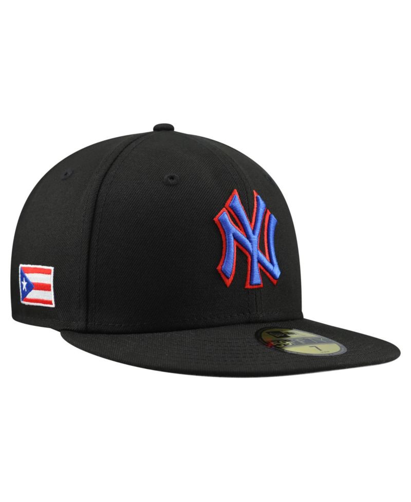 Men's Black New York Yankees Puerto Rico 59FIFTY Fitted Hat