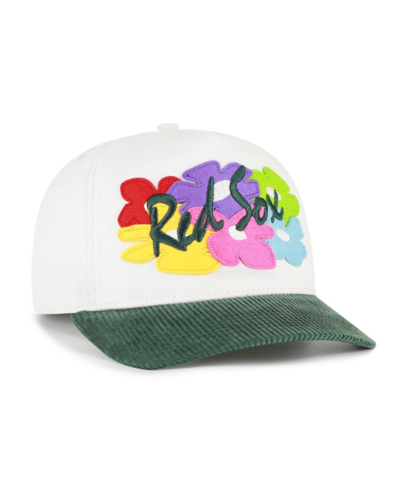 Men's White/Green Boston Red Sox Flora Gallery Hitch Adjustable Hat
