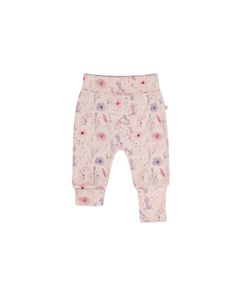 Baby Girl(3M-24M)Two Pack Cotton Evolutive Pants Pink Printed Flowers