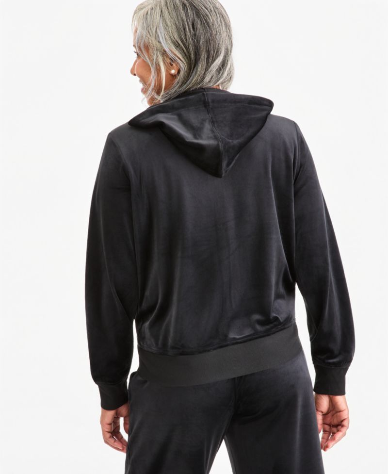 Women's Velour Zip-Up Hoodie