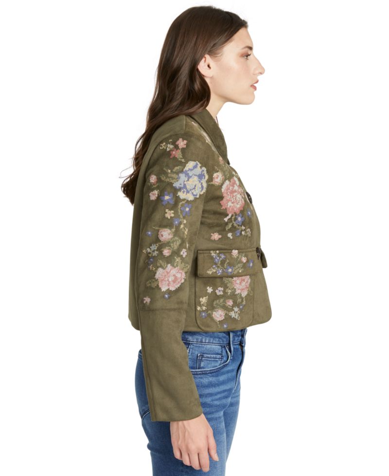 Women's Natura Needlepoint Floral Work Jacket