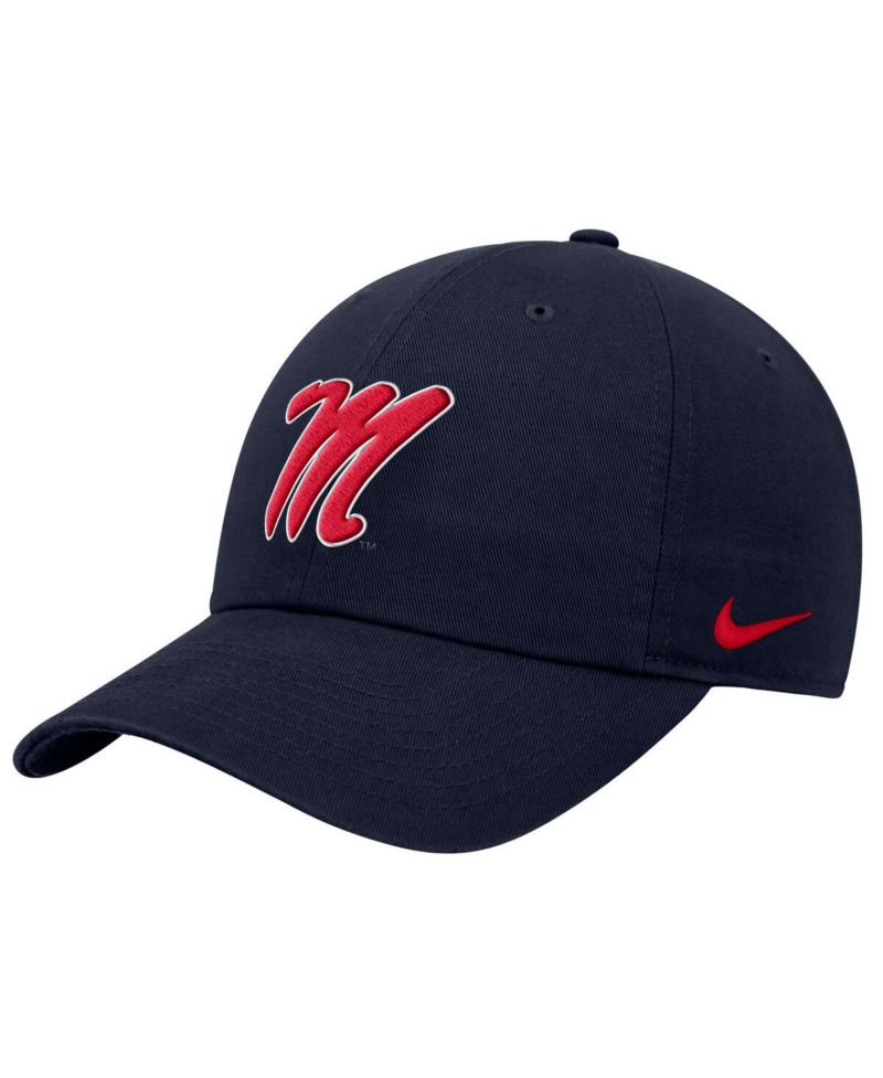 Men's Navy Ole Miss Rebels Club Adjustable Hat