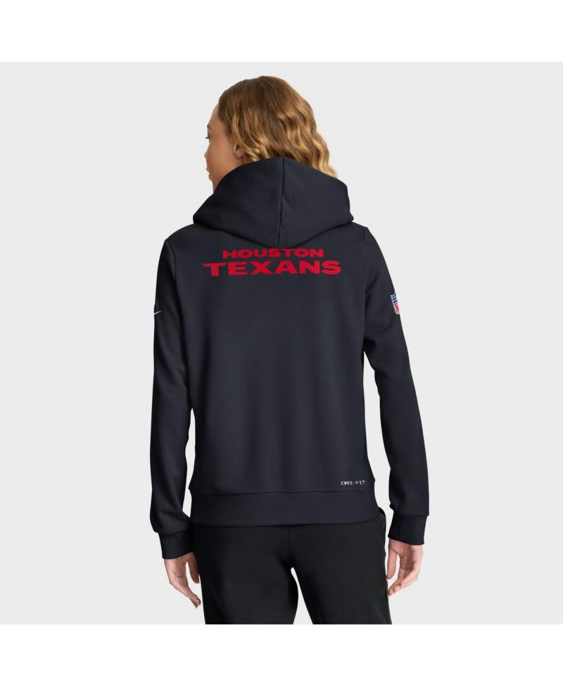 Women's Navy Houston Texans Sideline Standard Issue Initial Home Dri-FIT Hoodie