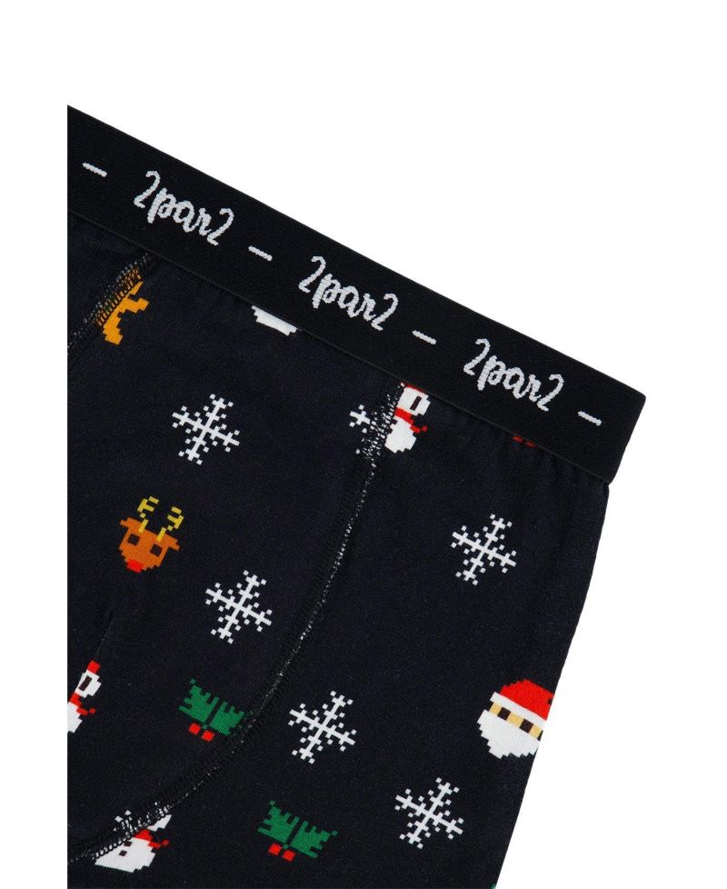 Little and Big Boy (2-5)Boxer Pack Of 3 Holiday Prints
