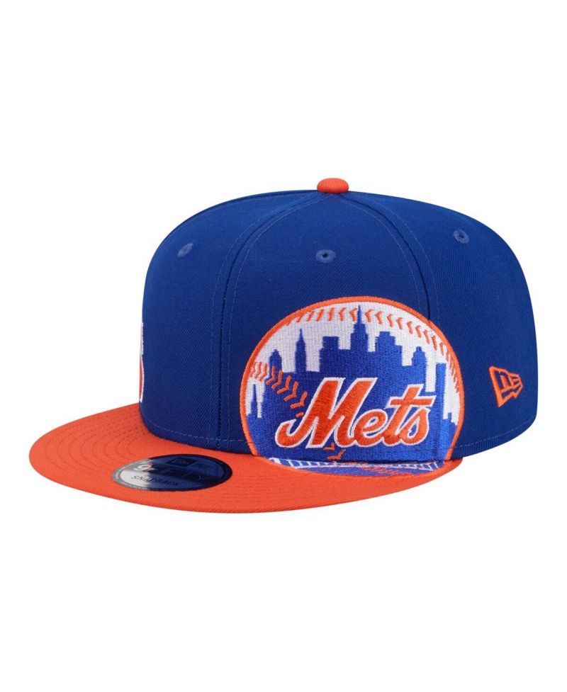 Men's Royal/Orange New York Mets Stretched Two-Tone 9FIFTY Adjustable Hat