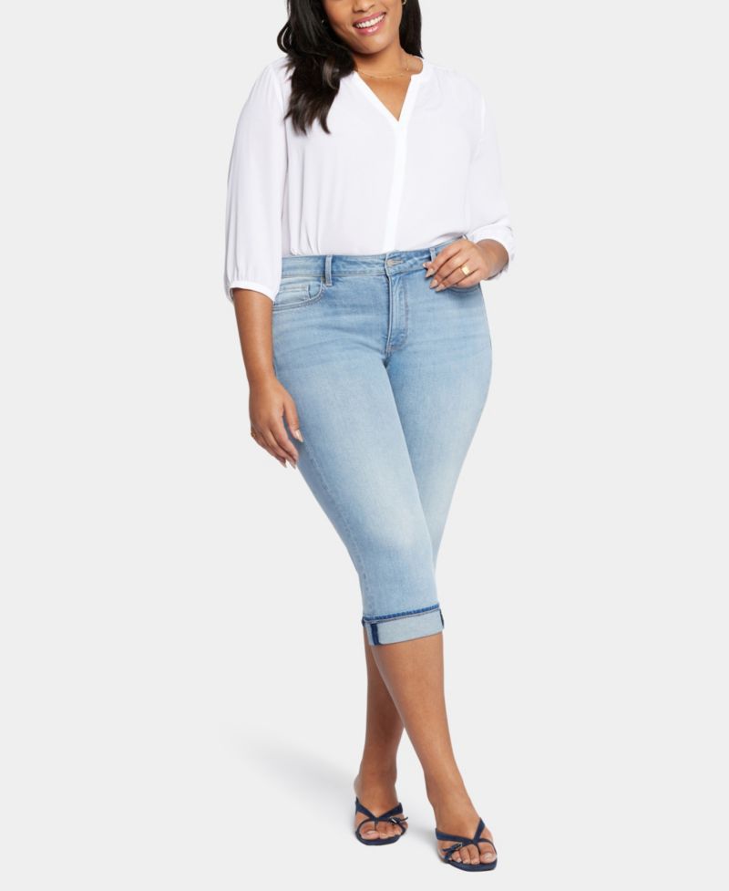 Plus Size Marilyn Crop Cuff Denim Jeans