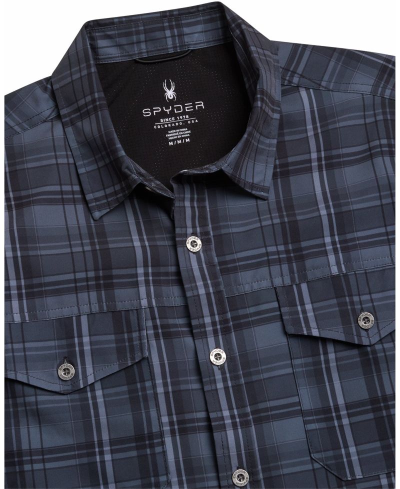 Men's Seaside Plaid Short-Sleeve Regular-Fit Shirt