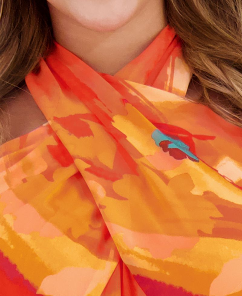 Plus Size Chiffon Printed Dress