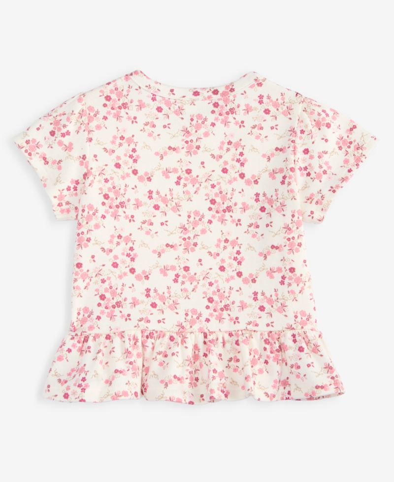 Baby Girls' Mix & Match Short-Sleeve Floral-Print Peplum T-Shirt