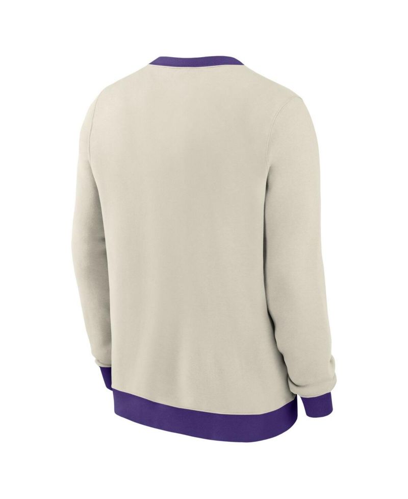 Men's Cream Tampa Bay Rays Cooperstown Collection Fleece Pullover Sweatshirt