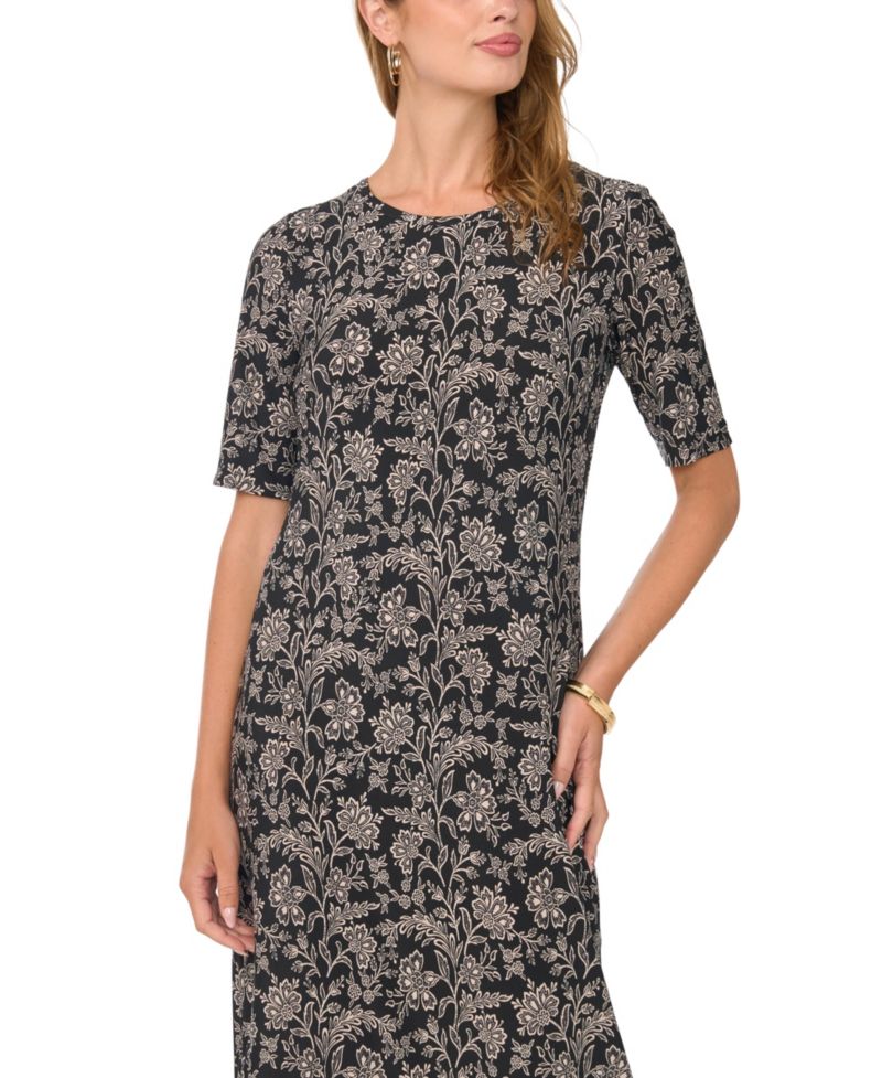Women's Floral A-Line Maxi Dress