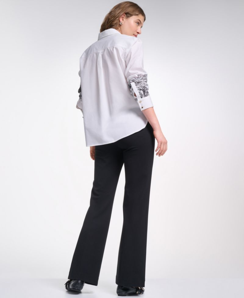 Petite Parisian Graphics Long-Sleeve Shirt