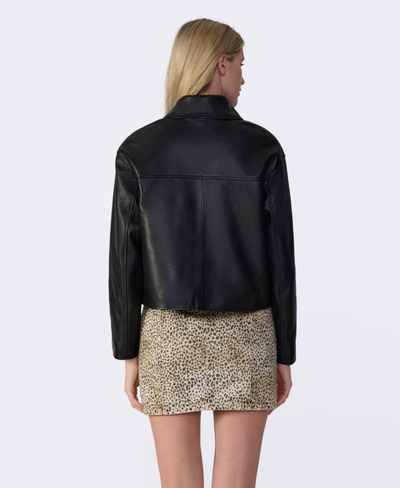 Women's Ella Cropped Leather Jacket